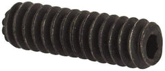 Value Collection - #4-40 UNC, 3/8" OAL, Knurled Cup Point Set Screw - Grade 8 Alloy Steel, 0.05" Key - Eagle Tool & Supply