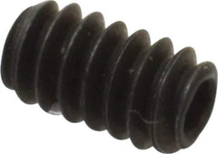 Value Collection - #6-32 UNC, 1/4" OAL, Knurled Cup Point Set Screw - Grade 8 Alloy Steel, 1/16" Key - Eagle Tool & Supply