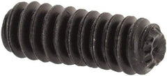 Value Collection - #6-32 UNC, 3/8" OAL, Knurled Cup Point Set Screw - Grade 8 Alloy Steel, 1/16" Key - Eagle Tool & Supply