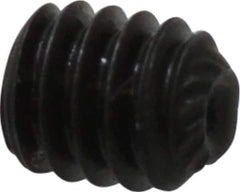 Value Collection - #8-32 UNC, 3/16" OAL, Knurled Cup Point Set Screw - Grade 8 Alloy Steel, 5/64" Key - Eagle Tool & Supply