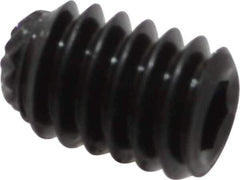 Value Collection - #8-32 UNC, 1/4" OAL, Knurled Cup Point Set Screw - Grade 8 Alloy Steel, 5/64" Key - Eagle Tool & Supply