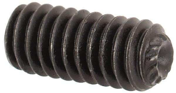Value Collection - #8-32 UNC, 3/8" OAL, Knurled Cup Point Set Screw - Grade 8 Alloy Steel, 5/64" Key - Eagle Tool & Supply