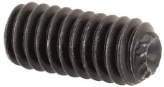 Value Collection - #8-32 UNC, 3/8" OAL, Knurled Cup Point Set Screw - Grade 8 Alloy Steel, 5/64" Key - Eagle Tool & Supply