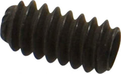 Value Collection - #10-24 UNC, 3/8" OAL, Knurled Cup Point Set Screw - Grade 8 Alloy Steel, 3/32" Key - Eagle Tool & Supply