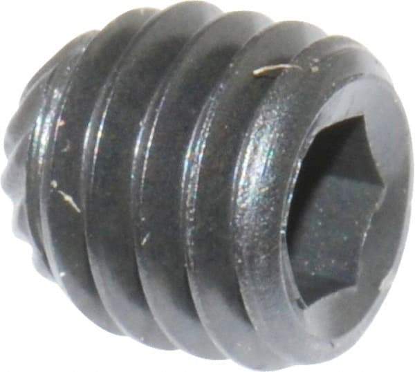 Value Collection - #10-32 UNF, 3/16" OAL, Knurled Cup Point Set Screw - Grade 8 Alloy Steel, 3/32" Key - Eagle Tool & Supply