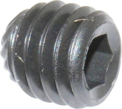 Value Collection - #10-32 UNF, 3/16" OAL, Knurled Cup Point Set Screw - Grade 8 Alloy Steel, 3/32" Key - Eagle Tool & Supply