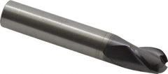 RobbJack - 1/2" Diam, 5/8" LOC, 3 Flute Solid Carbide Ball End Mill - AlTiN Finish, Single End, 3" OAL, 1/2" Shank Diam, Spiral Flute - Eagle Tool & Supply