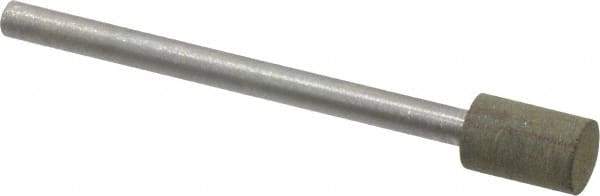 Made in USA - 1/4" Head Diam x 3/8" Head Thickness Diamond (Abrasive) Grinding Pin - 1/8" Shank Diam x 1-5/8" Shank Length, Very Fine Grade, 150 Grit - Eagle Tool & Supply