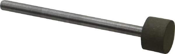 Made in USA - 3/8" Head Diam x 1/4" Head Thickness Diamond (Abrasive) Grinding Pin - 1/8" Shank Diam x 1-3/4" Shank Length, Very Fine Grade, 150 Grit - Eagle Tool & Supply