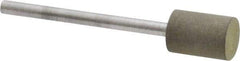 Made in USA - 3/8" Head Diam x 1/2" Head Thickness Diamond (Abrasive) Grinding Pin - 1/8" Shank Diam x 1-1/2" Shank Length, Very Fine Grade, 150 Grit - Eagle Tool & Supply