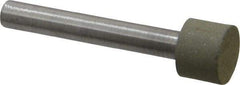Made in USA - 1/2" Head Diam x 3/8" Head Thickness Diamond (Abrasive) Grinding Pin - 1/4" Shank Diam x 1-5/8" Shank Length, Very Fine Grade, 150 Grit - Eagle Tool & Supply