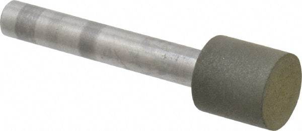 Made in USA - 1/2" Head Diam x 1/2" Head Thickness Diamond (Abrasive) Grinding Pin - 1/4" Shank Diam x 1-1/2" Shank Length, Very Fine Grade, 150 Grit - Eagle Tool & Supply