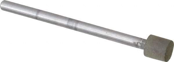 Made in USA - 1/4" Head Diam x 1/4" Head Thickness CBN Grinding Pin - 1/8" Shank Diam x 1-3/4" Shank Length, Very Fine Grade, 150 Grit - Eagle Tool & Supply