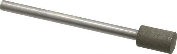 Made in USA - 1/4" Head Diam x 3/8" Head Thickness CBN Grinding Pin - 1/8" Shank Diam x 1-5/8" Shank Length, Very Fine Grade, 150 Grit - Eagle Tool & Supply