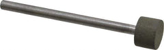 Made in USA - 3/8" Head Diam x 1/4" Head Thickness CBN Grinding Pin - 1/8" Shank Diam x 1-3/4" Shank Length, Very Fine Grade, 150 Grit - Eagle Tool & Supply