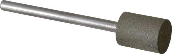 Made in USA - 3/8" Head Diam x 1/2" Head Thickness CBN Grinding Pin - 1/8" Shank Diam x 1-1/2" Shank Length, Very Fine Grade, 150 Grit - Eagle Tool & Supply