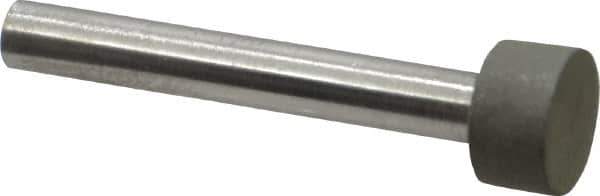 Made in USA - 1/2" Head Diam x 1/4" Head Thickness CBN Grinding Pin - 1/4" Shank Diam x 1-3/4" Shank Length, Very Fine Grade, 150 Grit - Eagle Tool & Supply