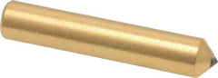 Norton - 1/3 Carat Single Point Diamond Dresser - 2" Long x 3/8" Shank Diam, Contains 3 Stones - Eagle Tool & Supply