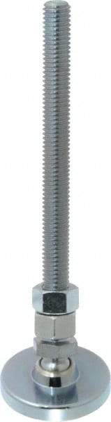 Gibraltar - 1/2-13 Bolt Thread, Studded Pivotal Stud Mount Leveling Pad & Mount - 3,500 Max Lb Capacity, 2" Base Diam - Eagle Tool & Supply
