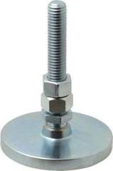 Gibraltar - 1/2-13 Bolt Thread, Studded Pivotal Stud Mount Leveling Pad & Mount - 3,500 Max Lb Capacity, 3" Base Diam - Eagle Tool & Supply