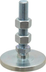Gibraltar - 5/8-11 Bolt Thread, Studded Pivotal Stud Mount Leveling Pad & Mount - 5,000 Max Lb Capacity, 3" Base Diam - Eagle Tool & Supply