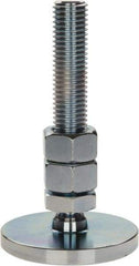 Gibraltar - 3/4-10 Bolt Thread, Studded Pivotal Stud Mount Leveling Pad & Mount - 6,000 Max Lb Capacity, 3" Base Diam - Eagle Tool & Supply