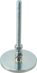Gibraltar - 1/2-13 Bolt Thread, Studded Pivotal Stud Mount Leveling Pad & Mount - 3,500 Max Lb Capacity, 4" Base Diam - Eagle Tool & Supply