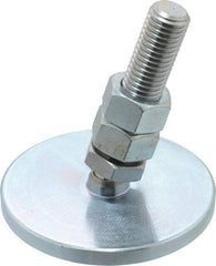 Gibraltar - 3/4-10 Bolt Thread, Studded Pivotal Stud Mount Leveling Pad & Mount - 6,000 Max Lb Capacity, 4" Base Diam - Eagle Tool & Supply
