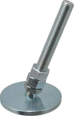 Gibraltar - 3/4-10 Bolt Thread, Studded Pivotal Stud Mount Leveling Pad & Mount - 6,000 Max Lb Capacity, 4" Base Diam - Eagle Tool & Supply