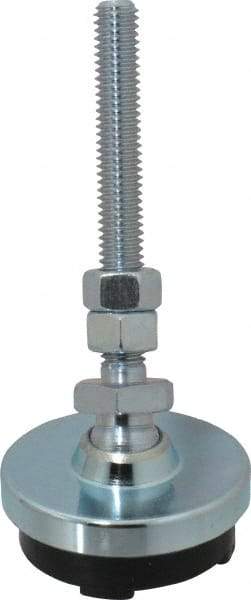 Gibraltar - 3/8-16 Bolt Thread, Studded Pivotal Stud Mount Leveling Pad & Mount - 1,500 Max Lb Capacity, 2" Base Diam - Eagle Tool & Supply
