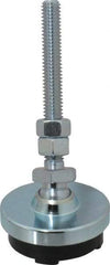 Gibraltar - 3/8-16 Bolt Thread, Studded Pivotal Stud Mount Leveling Pad & Mount - 1,500 Max Lb Capacity, 2" Base Diam - Eagle Tool & Supply