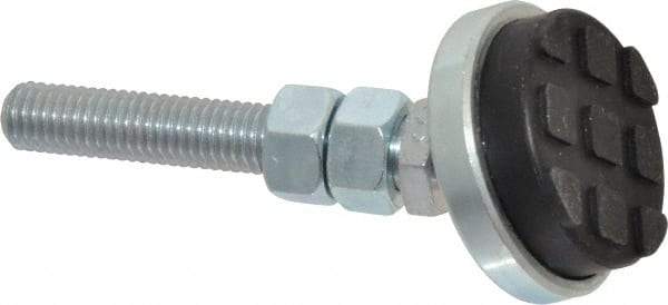 Gibraltar - 1/2-13 Bolt Thread, Studded Pivotal Stud Mount Leveling Pad & Mount - 3,000 Max Lb Capacity, 2" Base Diam - Eagle Tool & Supply