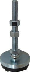 Gibraltar - 1/2-13 Bolt Thread, Studded Pivotal Stud Mount Leveling Pad & Mount - 3,000 Max Lb Capacity, 2-1/2" Base Diam - Eagle Tool & Supply