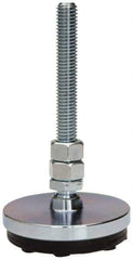 Gibraltar - 1/2-13 Bolt Thread, Studded Pivotal Stud Mount Leveling Pad & Mount - 3,000 Max Lb Capacity, 3" Base Diam - Eagle Tool & Supply