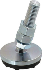 Gibraltar - 3/4-10 Bolt Thread, Studded Pivotal Stud Mount Leveling Pad & Mount - 5,500 Max Lb Capacity, 3" Base Diam - Eagle Tool & Supply