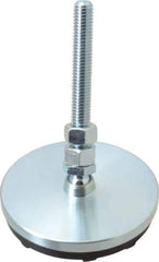 Gibraltar - 1/2-13 Bolt Thread, Studded Pivotal Stud Mount Leveling Pad & Mount - 3,000 Max Lb Capacity, 4" Base Diam - Eagle Tool & Supply