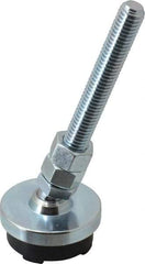Gibraltar - 1/2-13 Bolt Thread, Studded Pivotal Stud Mount Leveling Pad & Mount - 3,500 Max Lb Capacity, 2" Base Diam - Eagle Tool & Supply