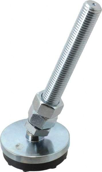 Gibraltar - 3/4-10 Bolt Thread, Studded Pivotal Stud Mount Leveling Pad & Mount - 6,000 Max Lb Capacity, 3" Base Diam - Eagle Tool & Supply