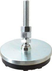 Gibraltar - 1/2-13 Bolt Thread, Studded Pivotal Stud Mount Leveling Pad & Mount - 3,500 Max Lb Capacity, 4" Base Diam - Eagle Tool & Supply