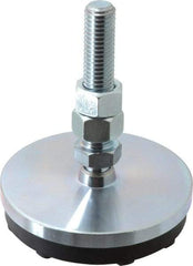 Gibraltar - 5/8-11 Bolt Thread, Studded Pivotal Stud Mount Leveling Pad & Mount - 5,000 Max Lb Capacity, 4" Base Diam - Eagle Tool & Supply
