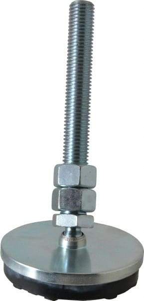 Gibraltar - 3/4-10 Bolt Thread, Studded Pivotal Stud Mount Leveling Pad & Mount - 6,000 Max Lb Capacity, 4" Base Diam - Eagle Tool & Supply