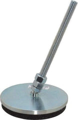 Gibraltar - 5/8-11 Bolt Thread, Studded Pivotal Stud Mount Leveling Pad & Mount - 5,000 Max Lb Capacity, 6" Base Diam - Eagle Tool & Supply