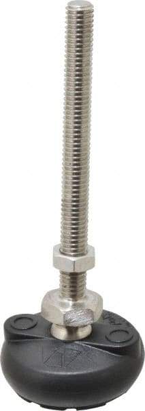 Gibraltar - 3/8-16 Bolt Thread, Studded Pivotal Stud Mount Leveling Pad & Mount - 4,000 Max Lb Capacity, 2" Base Diam - Eagle Tool & Supply
