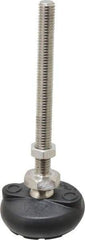 Gibraltar - 3/8-16 Bolt Thread, Studded Pivotal Stud Mount Leveling Pad & Mount - 4,000 Max Lb Capacity, 2" Base Diam - Eagle Tool & Supply
