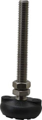 Gibraltar - 1/2-13 Bolt Thread, Studded Pivotal Stud Mount Leveling Pad & Mount - 4,000 Max Lb Capacity, 2" Base Diam - Eagle Tool & Supply