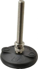 Gibraltar - 1/2-13 Bolt Thread, Studded Pivotal Stud Mount Leveling Pad & Mount - 5,000 Max Lb Capacity, 3" Base Diam - Eagle Tool & Supply