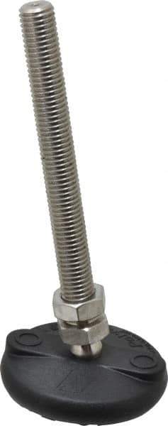 Gibraltar - 5/8-11 Bolt Thread, Studded Pivotal Stud Mount Leveling Pad & Mount - 5,000 Max Lb Capacity, 3" Base Diam - Eagle Tool & Supply