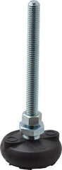 Gibraltar - 3/8-16 Bolt Thread, Studded Pivotal Stud Mount Leveling Pad & Mount - 4,000 Max Lb Capacity, 2" Base Diam - Eagle Tool & Supply