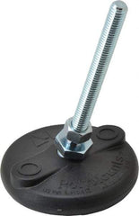 Gibraltar - 3/8-16 Bolt Thread, Studded Pivotal Stud Mount Leveling Pad & Mount - 5,000 Max Lb Capacity, 3" Base Diam - Eagle Tool & Supply