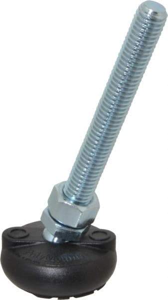 Gibraltar - 1/2-13 Bolt Thread, Studded Pivotal Stud Mount Leveling Pad & Mount - 4,000 Max Lb Capacity, 2" Base Diam - Eagle Tool & Supply